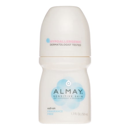 Almay Anti-Perspirant & Deodorant, Sensitive Skin, Roll-On, Fragrance Free 1.7 oz