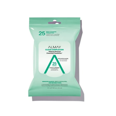 Almay Clear Complexion Makeup Remover Cleansing Towelettes, 25 count