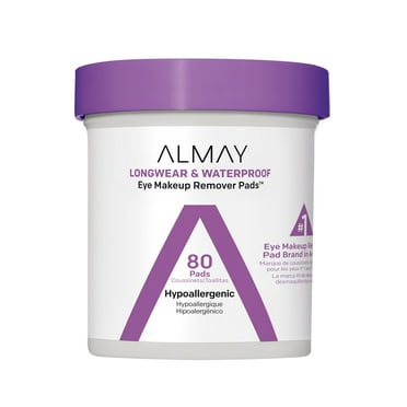 Almay Longwear and Waterproof Eye Makeup Remover Pads, 80 count
