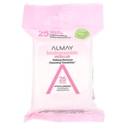 Almay Micellar Makeup Remover Cleansing Towelettes, Hypoallergenic, Fragrance-Free, 25 count