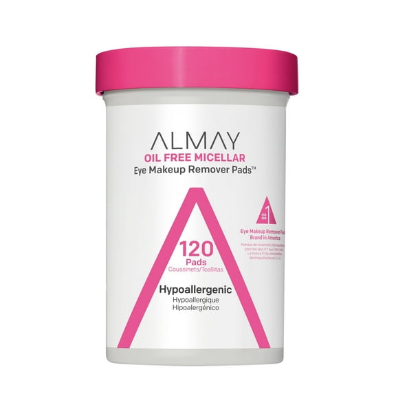Almay Oil Free Micellar Eye Makeup Remover Pads, 120 count