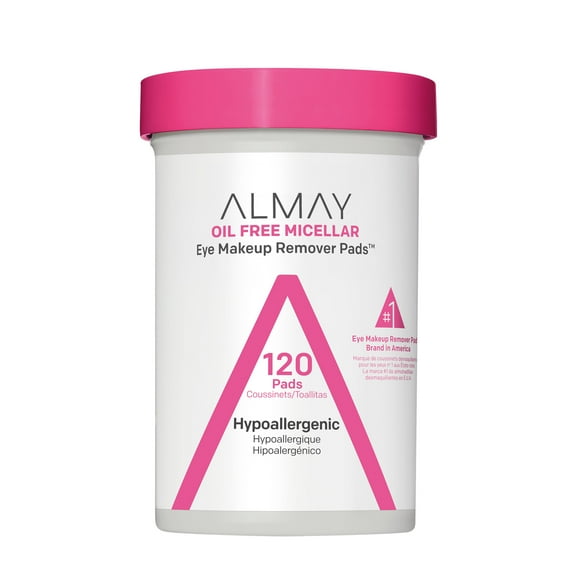 Almay Oil Free Micellar Eye Makeup Remover Pads, 120 count