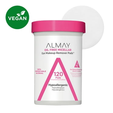 Almay Biodegradable Oil Free Micellar Eye Makeup Remover Pads, 120 count