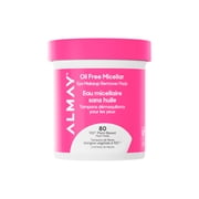 Almay Oil Free Micellar Eye Makeup Remover Pads, Gentle & Hypoallergenic, Fragrance-Free, Ophthalmologist Tested, Suitable for Sensitive Eyes, 80 count