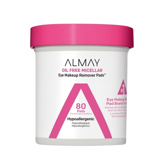 Almay Oil Free Micellar Eye Makeup Remover Pads, 80 count