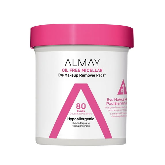 Almay Oil Free Micellar Eye Makeup Remover Pads, 80 count