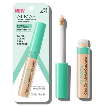 Almay Clear Complexion Concealer Makeup, Hypoallergenic, 100 Light, 0.3 fl oz