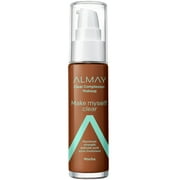 Almay Clear Complexion Makeup, Hypoallergenic, Cruelty Free, Fragrance Free, Dermatologist Tested Foundation, with Salicylic Acid, 1.0 oz - 910 Mocha