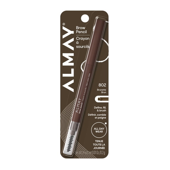 Almay Brow Pencil, Eyebrow Makeup, Hypoallergenic, 802 Brunette