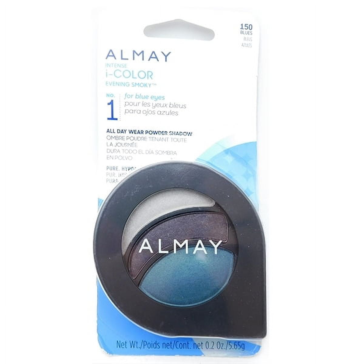 Almay Intense IColor Evening Smoky All Day Wear Powder Eye Shadow, 0.2 Oz, For Blue Eyes