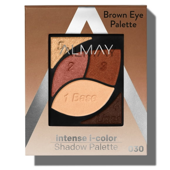 Almay Intense I-Color Eyeshadow Palette, Hypoallergenic, 010 Brown Eyes, 0.1 oz