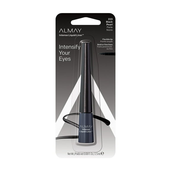 Almay Intense Liquid Eyeliner, Waterproof, Hypoallergenic, 223 Black Pearl