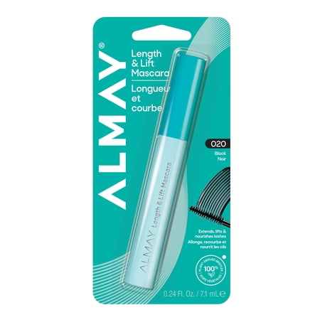 Almay Length & Lift Mascara, Lengthening Eye Makeup, Hypoallergenic, 20 Black