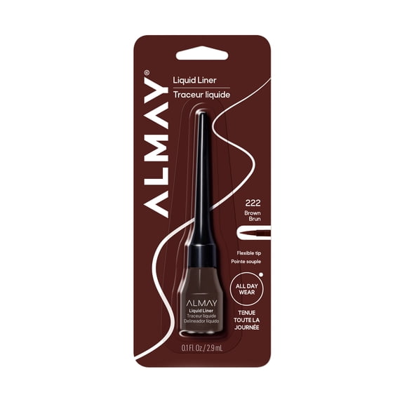 Almay Liquid Liner, Precision Tip Eye Makeup, Hypoallergenic, 222 Brown