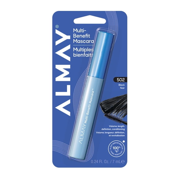 Almay Multi-Benefit Mascara, Volumizing + Lengthening, Hypoallergenic, 502 Black