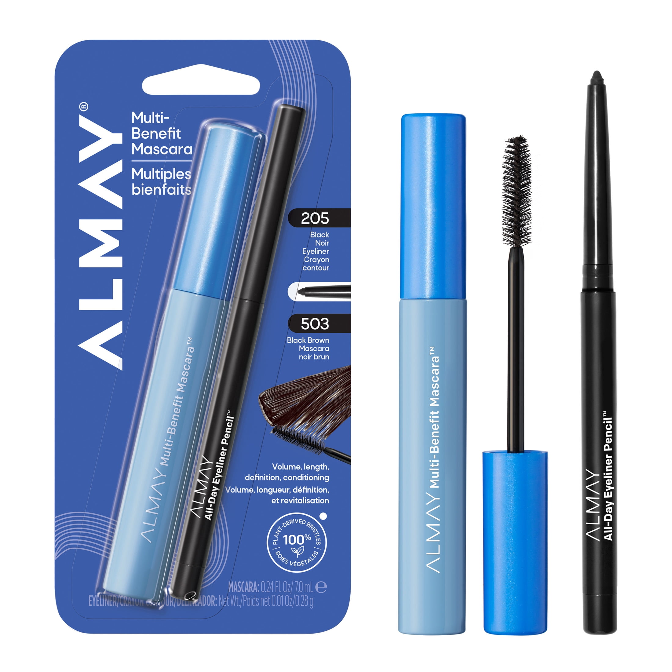 Almay Multi-Benefit Mascara, 503 Black/Brown, Volumizing +