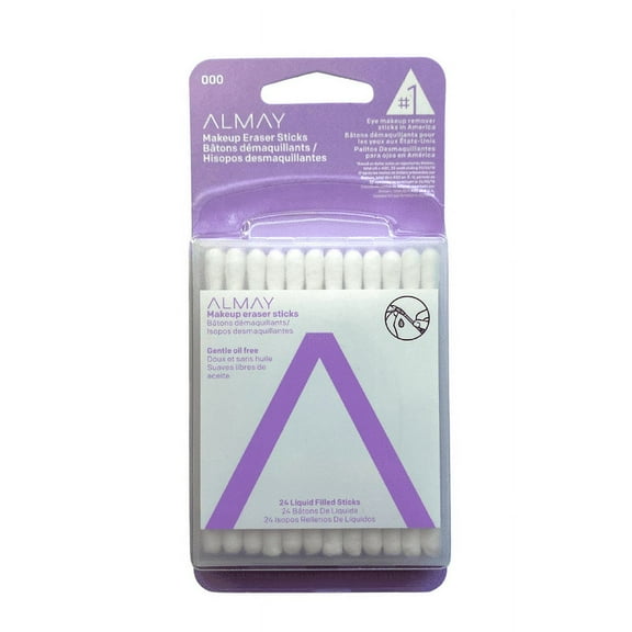 Almay Oil-Free Makeup Eraser Sticks, 24 Count (4-Pack)
