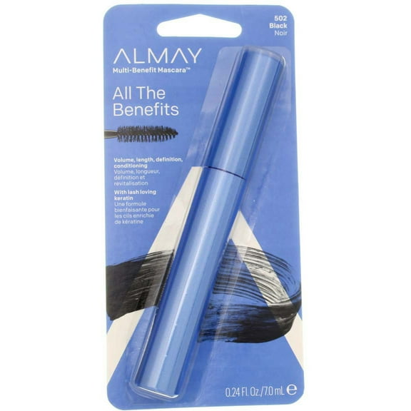 Almay One Coat Multi-Benefit Mascara, Black 0.24 oz (Pack of 4)