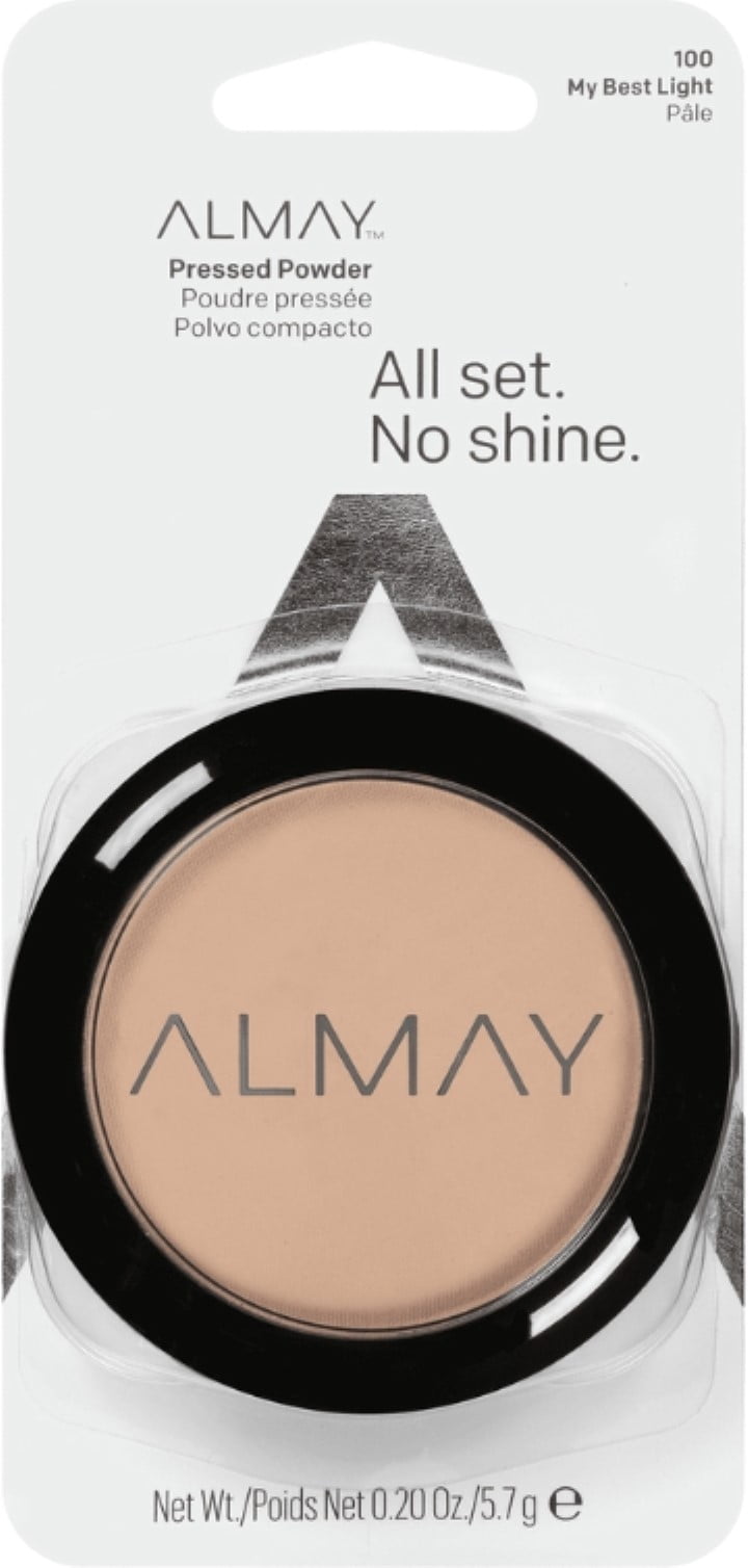 Almay Pressed Powder All Set No Shine, My Best Light [100] 0.20 oz ...