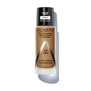 Almay Skin Perfecting Comfort Matte Foundation, Hypoallergenic, Cruelty Free, Fragrance Free, Dermatologist Tested Liquid Makeup, 240 Warm Almond, 1 fl oz