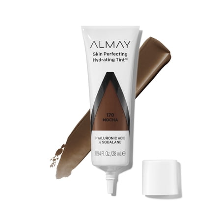 Almay Skin Perfecting Hydrating Tint, Lightweight Liquid Foundation, 170 Mocha, 0.94 fl oz