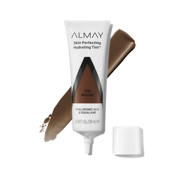 Almay Skin Perfecting Hydrating Tint, Lightweight Liquid Foundation, 170 Mocha, 0.94 fl oz