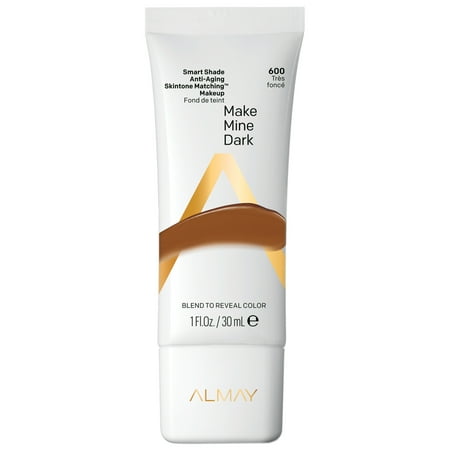 Almay Smart Shade Anti-Aging Skin Tone Matching Makeup, 600 Make Mine Dark