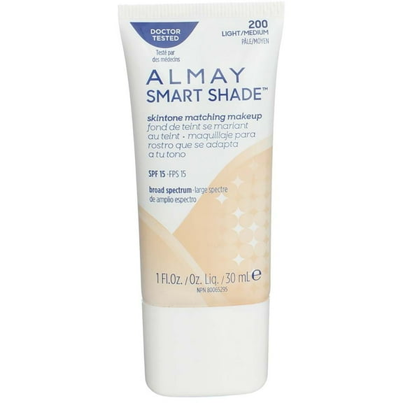 Almay Smart Shade Skin Tone Matching Makeup, Light/Medium [200] 1 oz (Pack of 3)