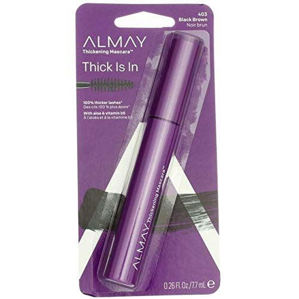 Almay Thickening Washable Mascara, Black Brown 403, 0.26 fl oz (3 Pack) (Bundle)