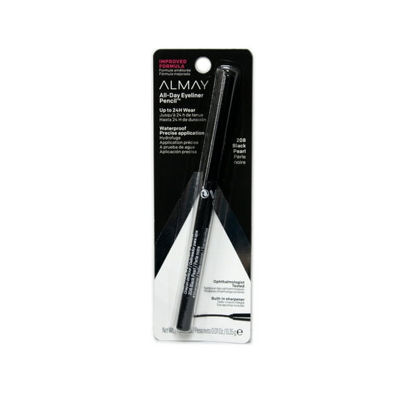 Almay Top of the Line Eyeliner Pencil, Black Pearl [208], 0.01 oz