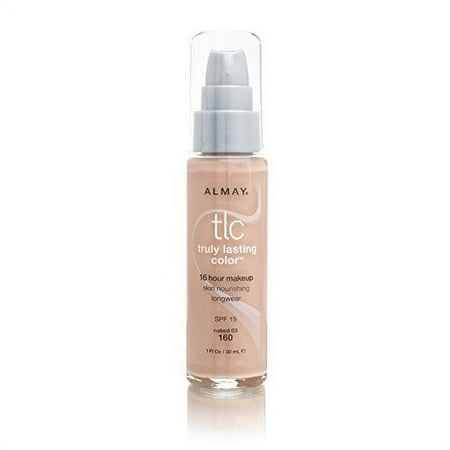 Almay Truly Lasting Color Foundation Makeup, Naked, 1 fl. oz., SPF 15 Broad Spectrum