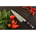 thumbnail image 1 of Almazan® Custom Hand Forged Stainless Steel Chef Knife, Beautiful Natural Cirque Handle With Leather Sheath, 1 of 5