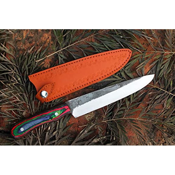 Almazan® Custom Handmade Chef Knife For Professional Chefs, Home Chefs, Outdoor Cooking, And Preparing Meals With Precision