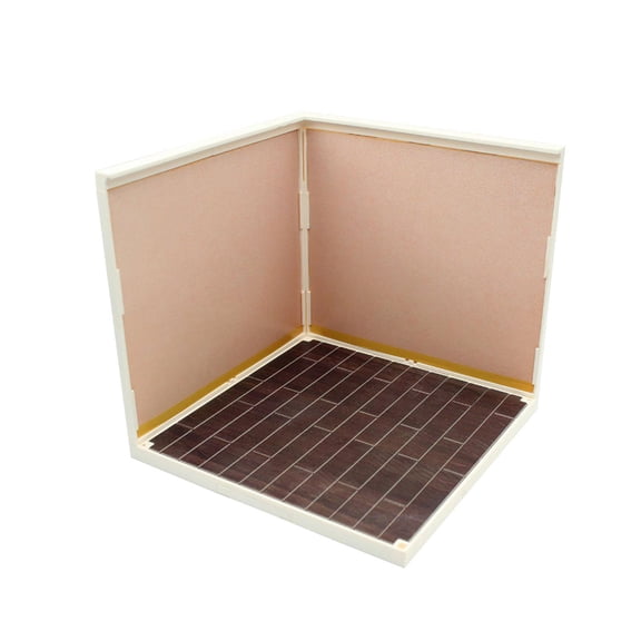 Almencla 1/12 Backdrop Show Display Organizer Layout Scene Display DIY Cabin Model Photo Board Parking Lot Model for Vehicle Scene Toy Style A