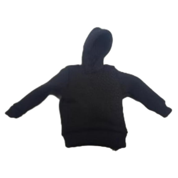 Almencla 1/12 Male Figure Hoodies Clothes Pullover Fashion Outfits Sweatshirt for 6inch Male Figures Accessories Cosplay BJD Doll Body Black