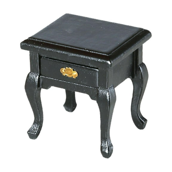 Almencla 1:12 Scale Dollhouse End Table Dollhouse Bedroom NightStand Mini Furniture Dollhouse Bedside Tables for DIY Model Accessories