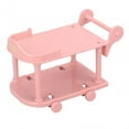 thumbnail image 1 of Almencla 1 :12 Scale Dollhouse Kitchen Serving Cart Dollhouse Decoration Lightweight Pretend Play Mini Bar Buffet Cart for Furnishings Pink, 1 of 8