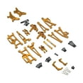 thumbnail image 1 of Almencla 1/14 Scale RC Car Metal Upgrade Kits Front Rear Steering Tie Rod s Steering Cups for 14210 DIY Modified RC Hobby Car Gold, 1 of 8