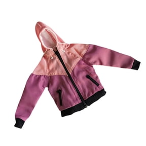 Almencla 1/6 Scale Female Figure Clothes Costume Hooded Jacket,Handmade,Mini Action Figures Clothes for 12'' Action Figures Accessory pink