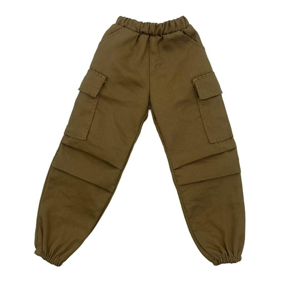 Almencla 1/6 Scale Male Figure Pants Miniature Dolls Trousers Handmade Fashion 1/6 Male Figure Pants for Action Figures 12'' Accessory Khaki