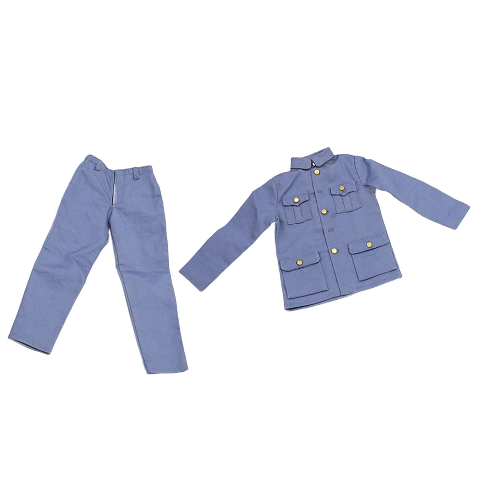 Almencla 1/6 Scale Men Figure Top Coat with Pants Handmade Doll Clothes ...