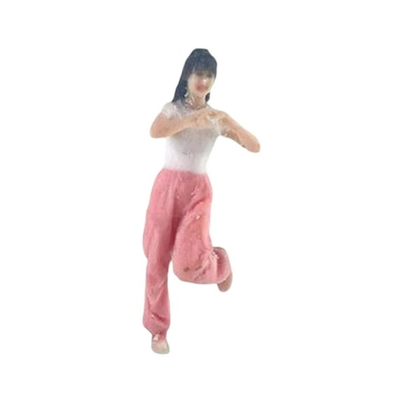 Almencla 1/64 Girl Figure Model Diorama Scenery Sand Table Layout Decoration Fairy Garden Micro Landscape Hand Painted Figurine Decor D