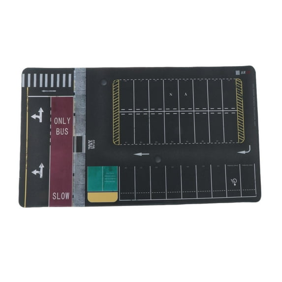 Almencla 1/64 Parking Lot Mat Model Vehicle Parking Pad Layout Desktop Non Slip Rolled up for Children Vehicle Scene Display Toy Style A