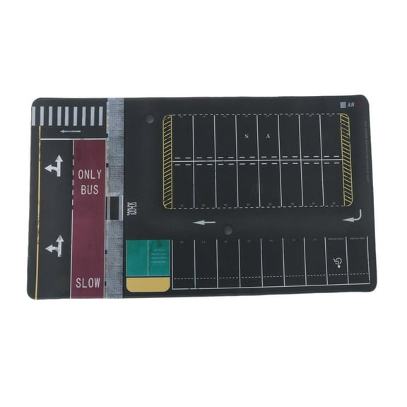 Almencla 1/64 Parking Lot Mat Model Vehicle Parking Pad Layout Desktop Non Slip Rolled up for Children Vehicle Scene Display Toy Style A