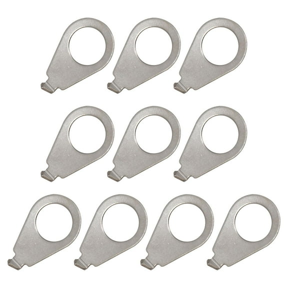 Almencla 10 Pieces Guitar Knobs Pointer Plate Guitar Control Knob Pointer Washers Knob Indicator Iron for LP Guitar Accessories Parts Argent