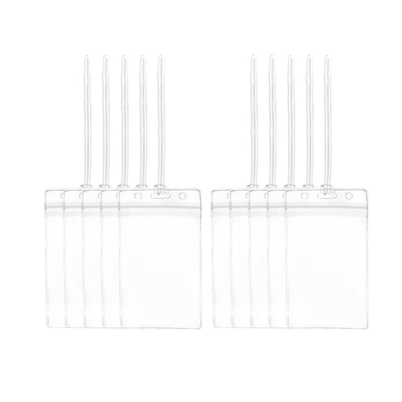 Almencla 10x Clear Luggage Tags with Loop Straps, Lightweight Baggage Label Suitcase Tag for Business Airplane Travel Outdoor Supplies