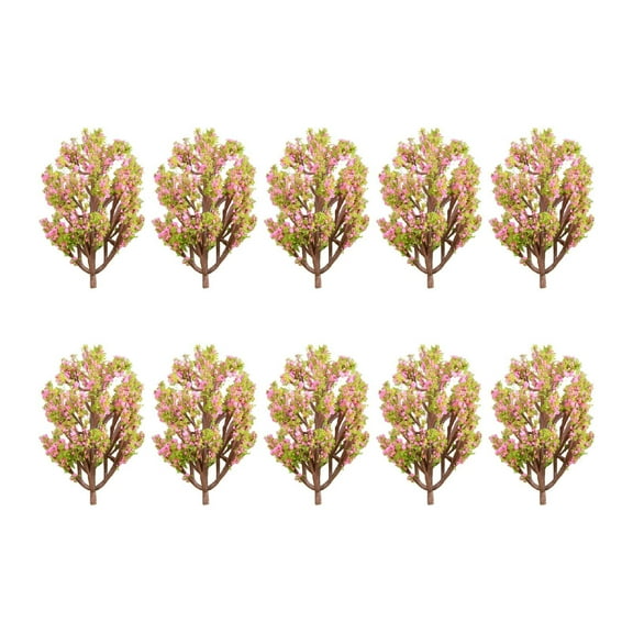 Almencla 10x Model Train Scenery Trees Railroad Scenery Trees Garden Trains Building Miniature Landscape Architecture Accessories , Crape Myrtle