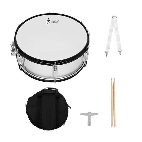 Almencla 14" Snare Drum Drum Key Percussion Instrument for Beginners Boys Girls Teens