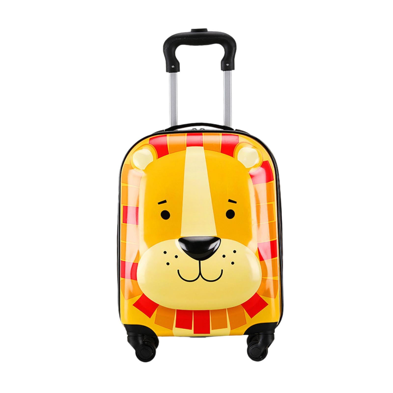 Almencla 18 inch Kids Luggage Rolling Suitcase Festival Gift Compact with 4 Wheels Cartoon Hardside Luggage Carry on for Children Kids