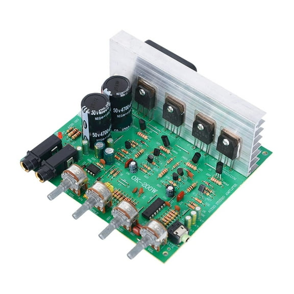 Almencla 2.0 Channel Amplifier Board Stereo Amp Board High Power AC18V-26V Subwoofer Amp Board for Video Home Theater Speakers Vehicle